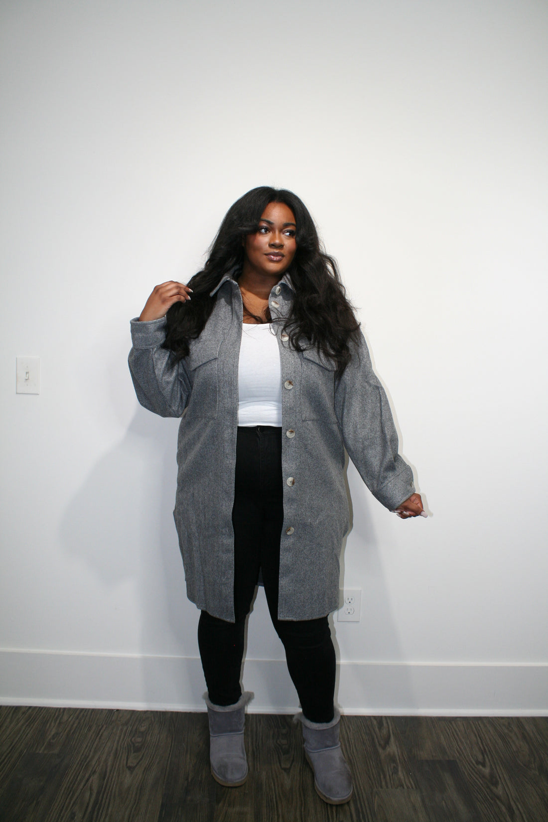 The Poised Allure Coat (Plus)