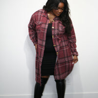 The Cozy Plaid Cardigan (Plus)