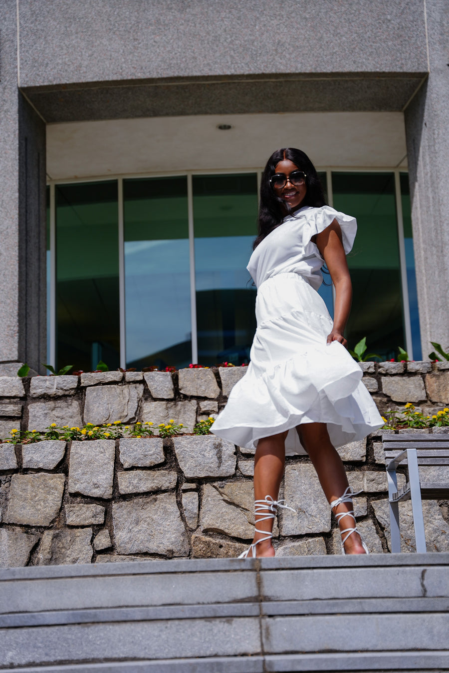 Heavenly Tiers Skirt - White